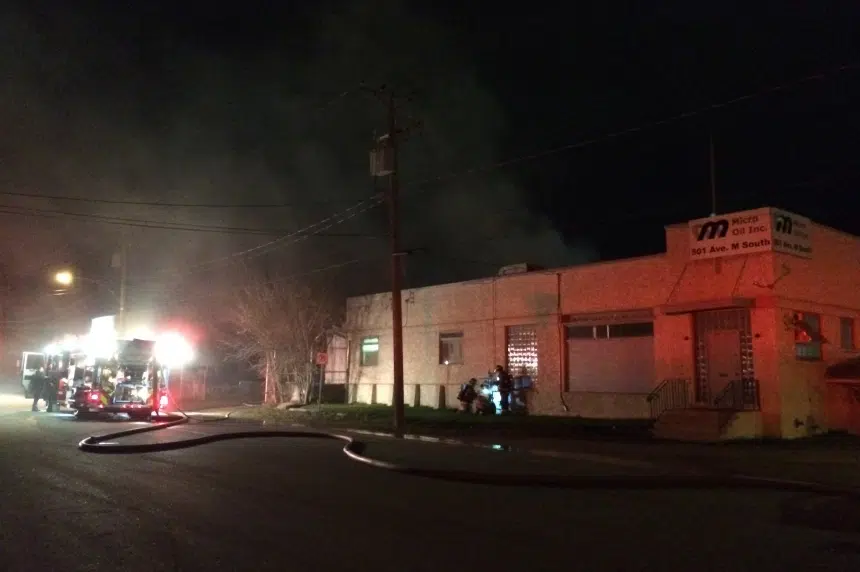 Smoke and fire fill a business on Avenue M