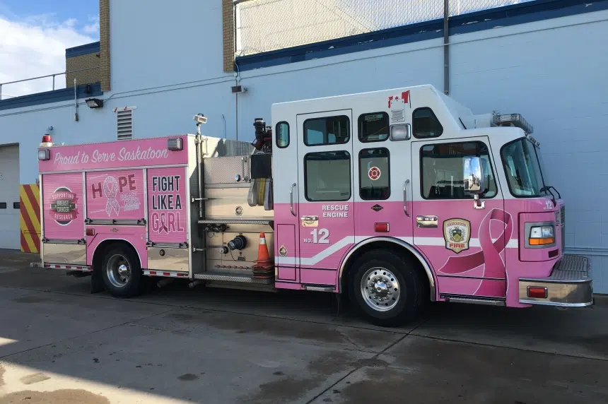 Saskatoon's first pink fire truck to help C95 Radio Marathon for Breast Cancer Research