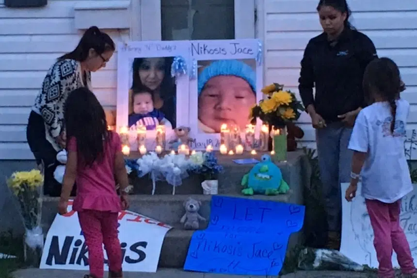 Family holds candlelight vigil in memory of murdered Saskatoon baby