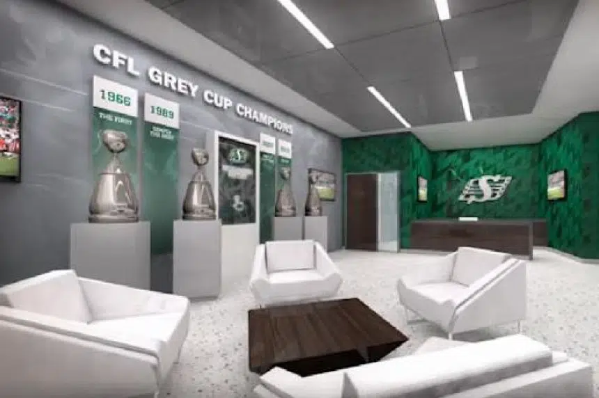 Check out the Roughriders' rooms at the new Mosaic Stadium