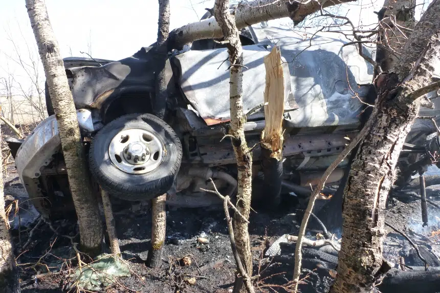70-year-old woman dies in fiery crash off Highway 22