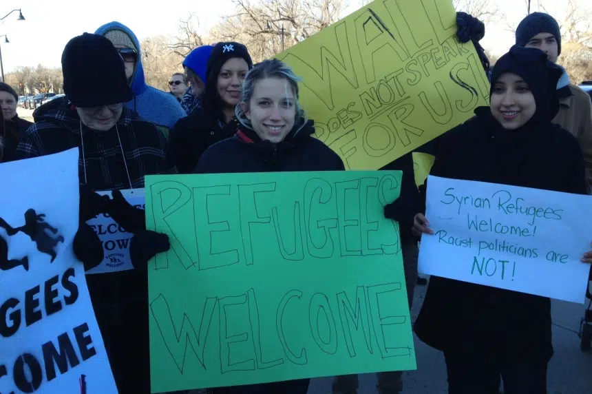 'Refugees are welcome here!' Rally responds to premier's letter to federal government