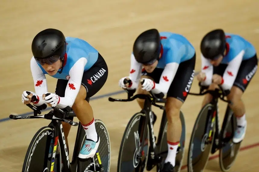 Canadian women win bronze medal in cycling team pursuit