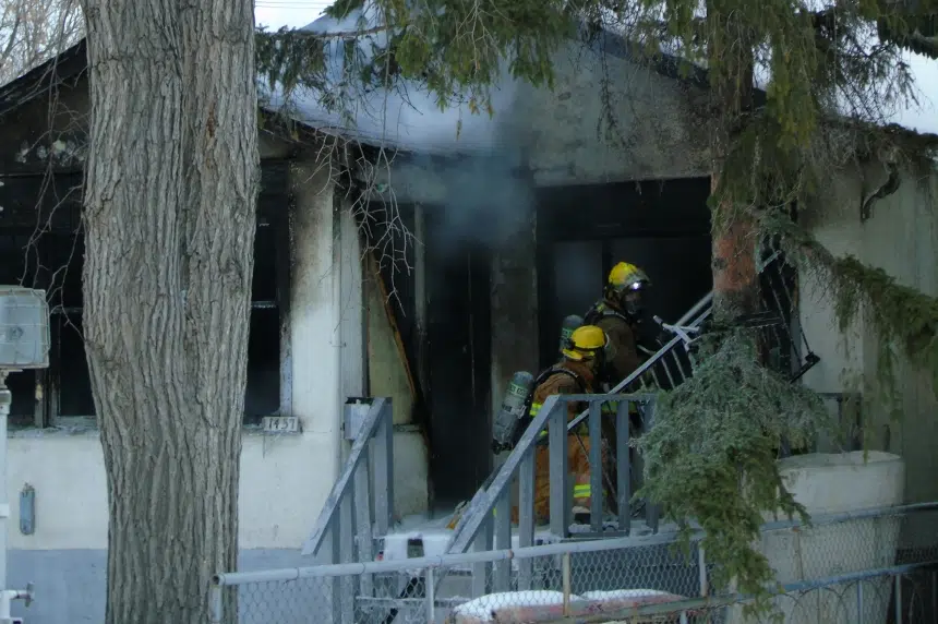 PHOTOS: Fire guts home in North Central Regina