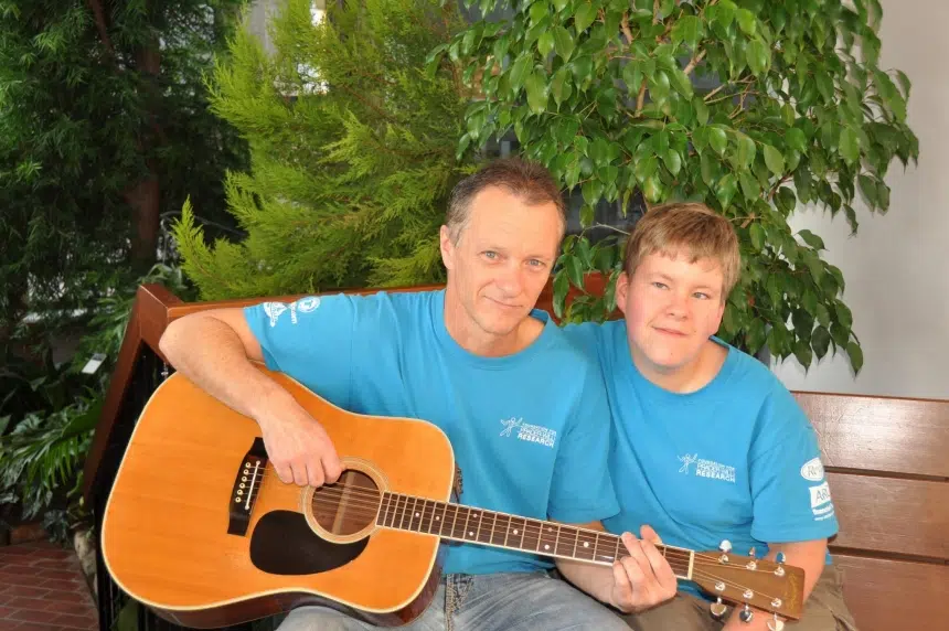 Father-son duo warm seniors' hearts with music