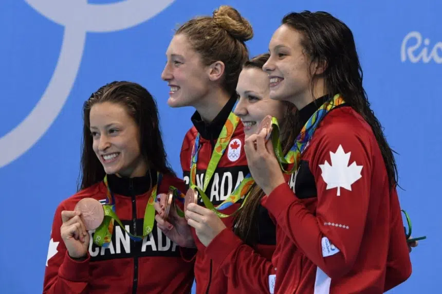 Canadian women win bronze medal in 4x200-metre freestyle relay at Rio Olympics