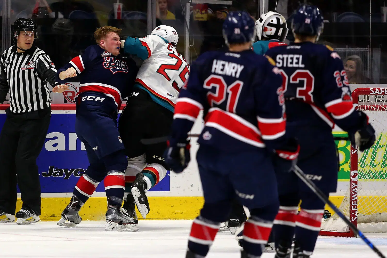 Teddies and fists fly in the Pats 7-5 loss to Kelowna