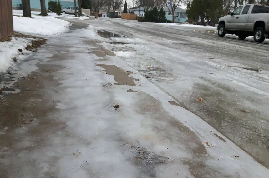 Frozen catch basins prompt warning from city 