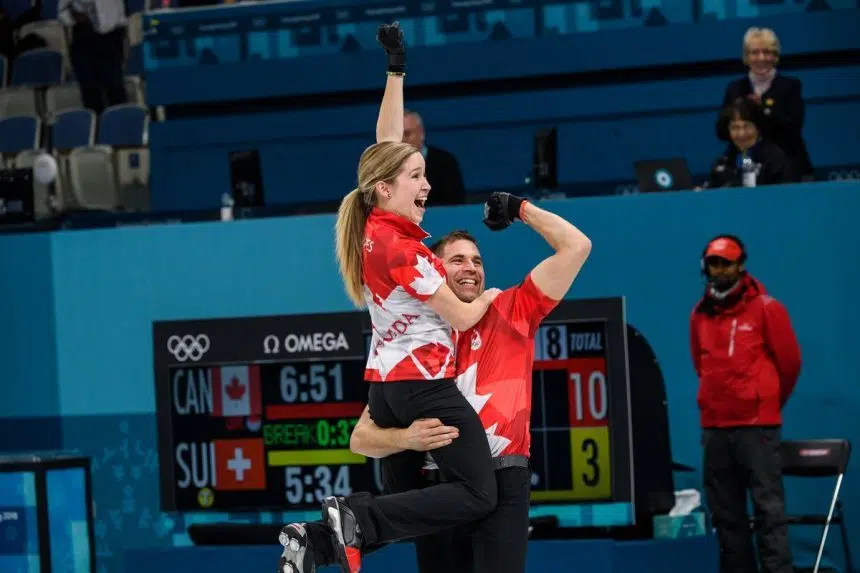 Canada defeats Switzerland to win mixed doubles gold medal