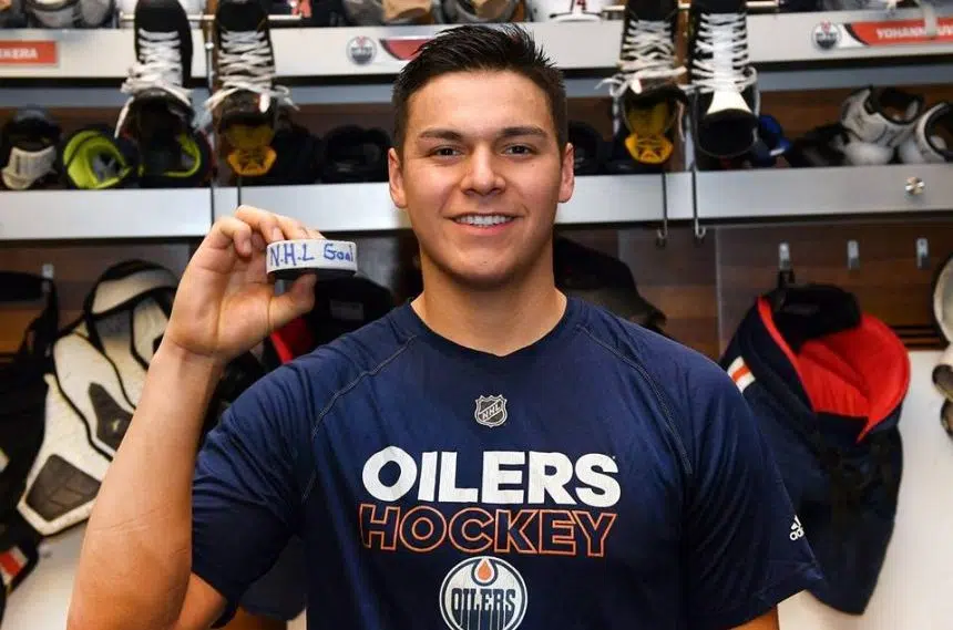 Ethan Bear scores first career NHL goal in Oilers' loss to Ducks