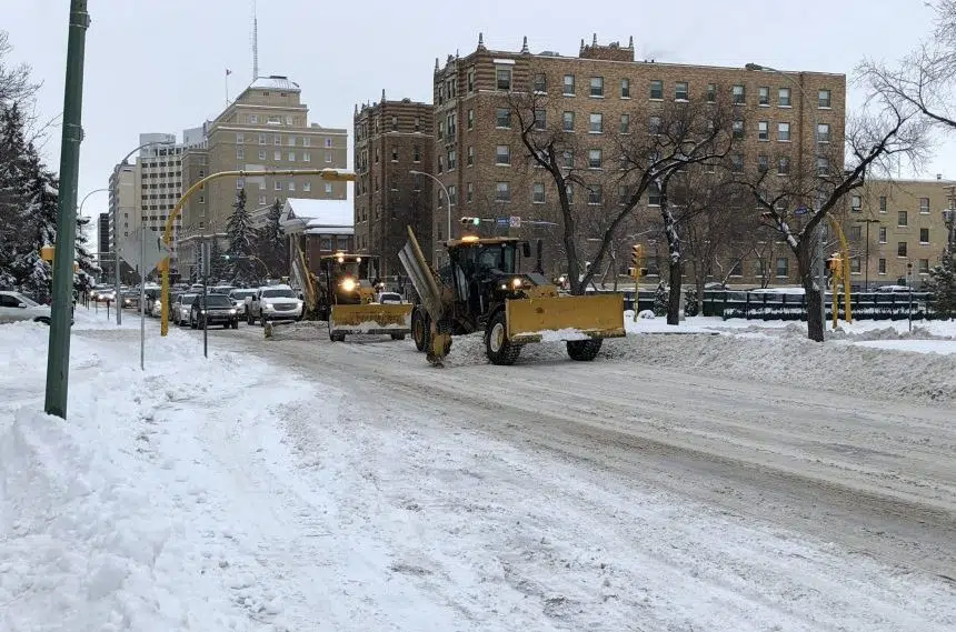 Regina snow route in effect until Monday morning