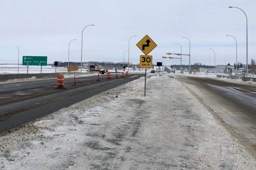 VIDEO: Diverging diamond interchange opens east of Regina