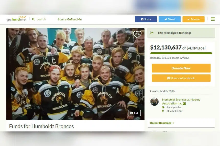 Humboldt Broncos will continue to accept donations after GoFundMe closes