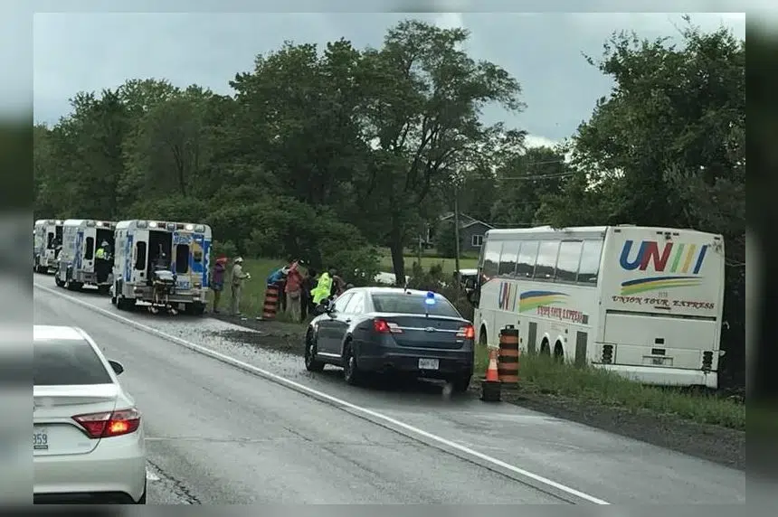 Police say 24 in hospital after eastern Ontario bus crash