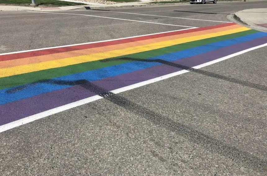 Regina's first rainbow crosswalk vandalized