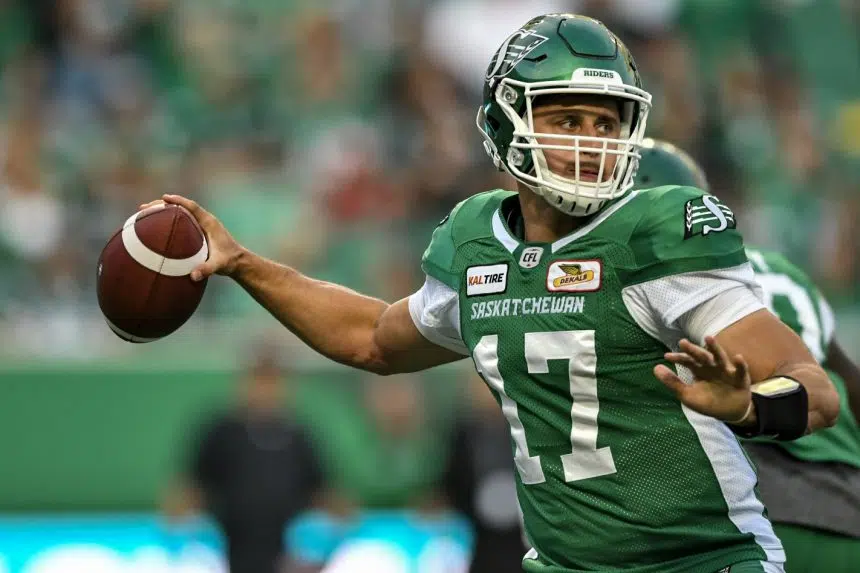 Jones decided on Riders starting QB, no thanks to Friday's loss