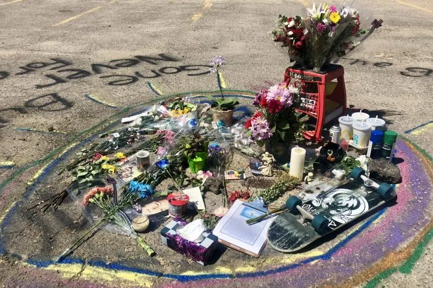 Parking lot memorial honours Regina teen hit, killed by car