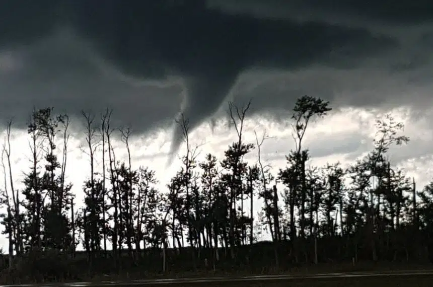Funnel clouds liven up Sask. skies