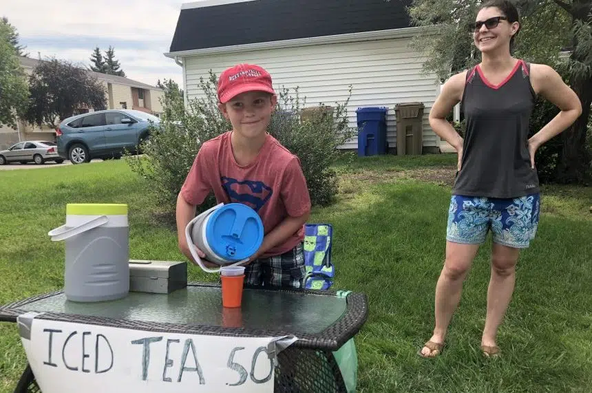 Kid entrepreneur capitalizes on Saskatchewan heat wave
