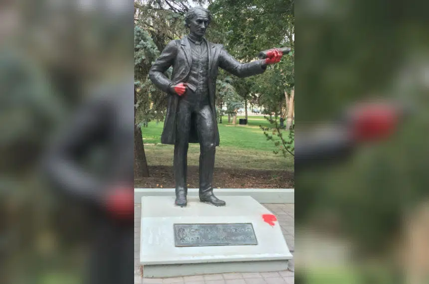 John A MacDonald statue vandal charged with mischief