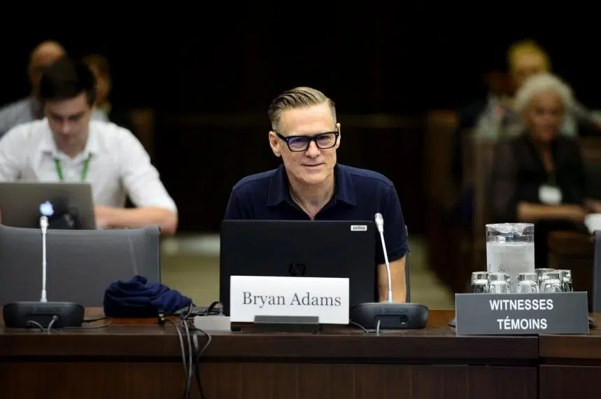 Rocker Bryan Adams calls for changes to Canada’s copyright laws to help artists