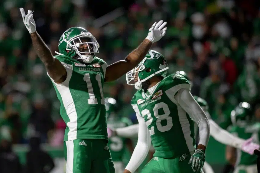 Riders secure home playoff game with 35-16 win over B.C.