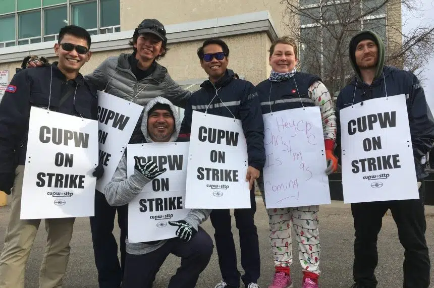 Postal workers on picket lines, rotating strike hits Regina