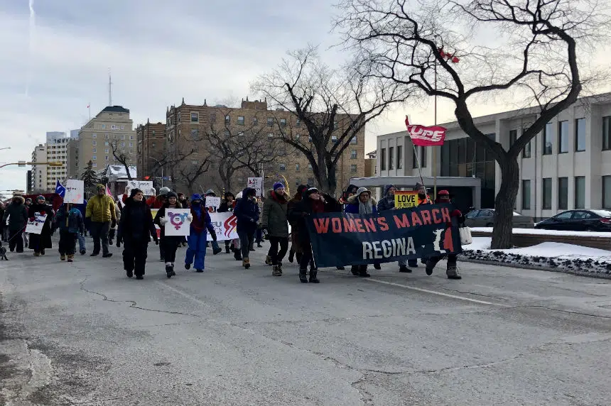 'A beautiful thing:' Hundreds brave cold in Sask. women's marches