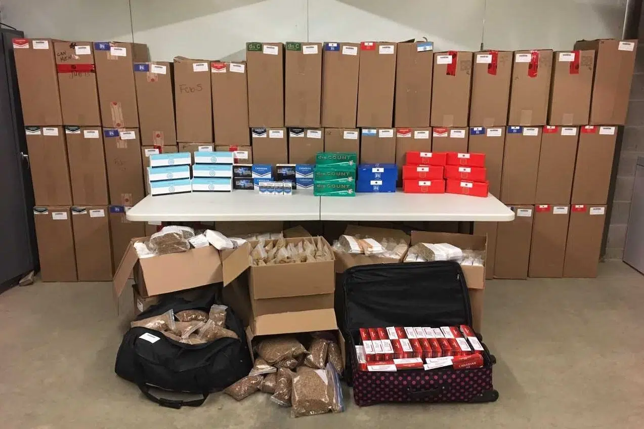 Huge cache of illegal cigarettes seized in Moose Jaw