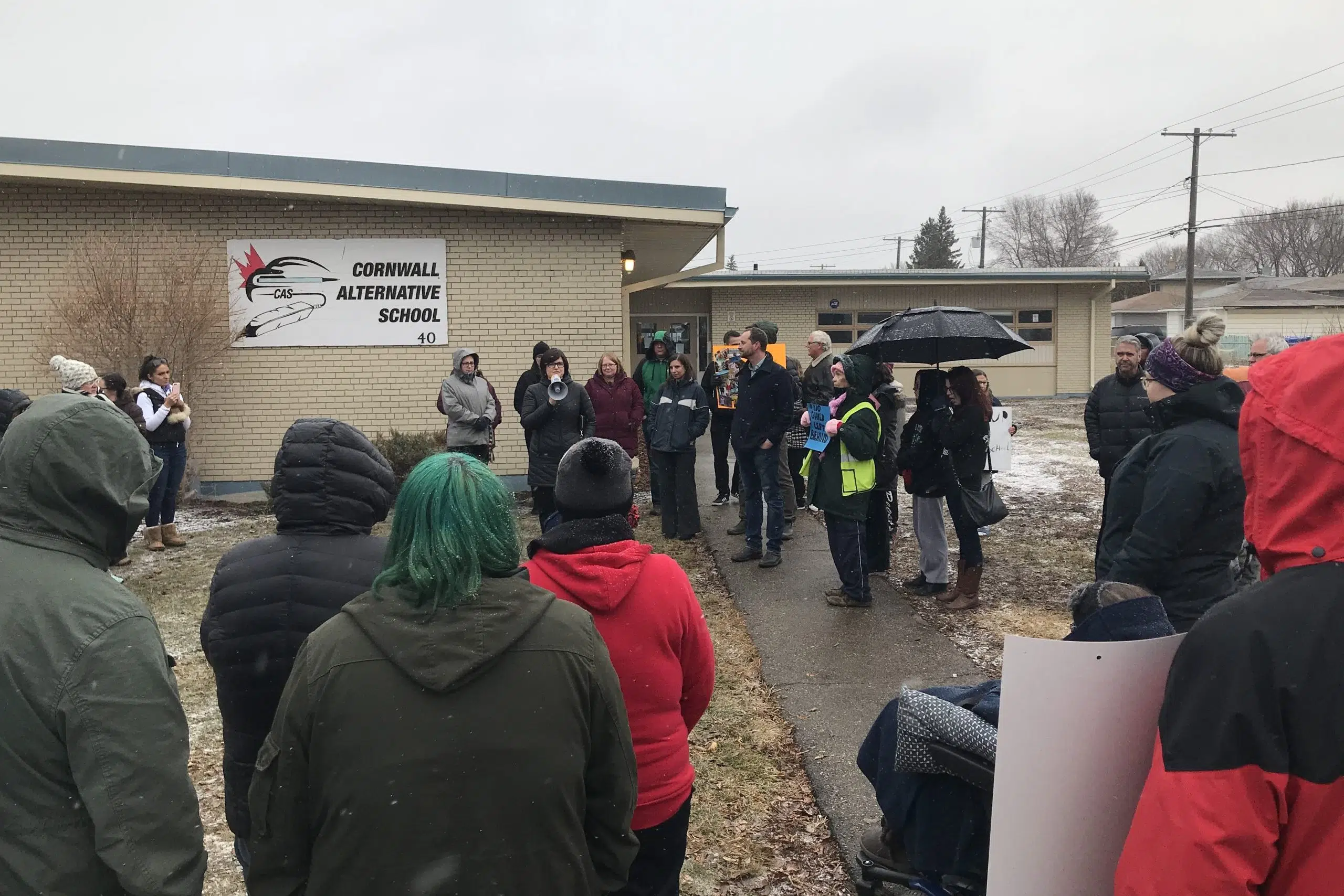 'A crying shame': Dozens rally to save Regina alternative school