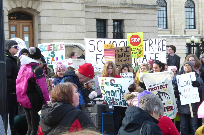 Students demand action on climate change at Regina rally