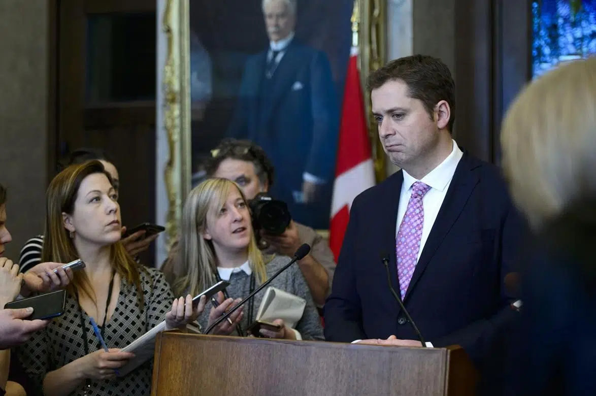 Scheer repeats alleged libel, goads Trudeau to follow through on lawsuit threat