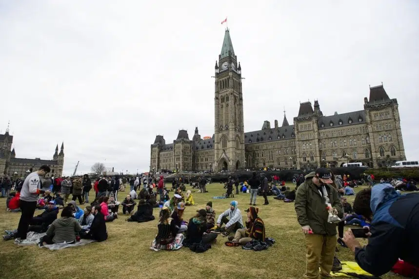 Rain, wind equals no 4-20 blow out for Parliament Hill, but West Coast shines