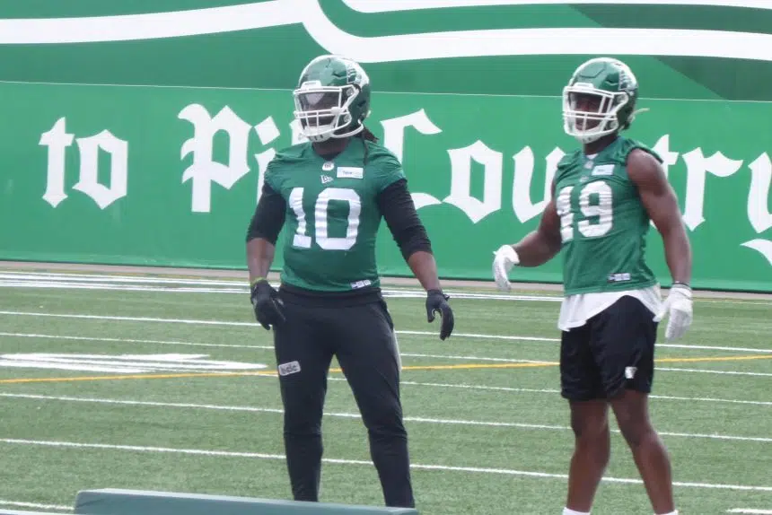 New Roughriders ready for first stop in Winnipeg in Green and White