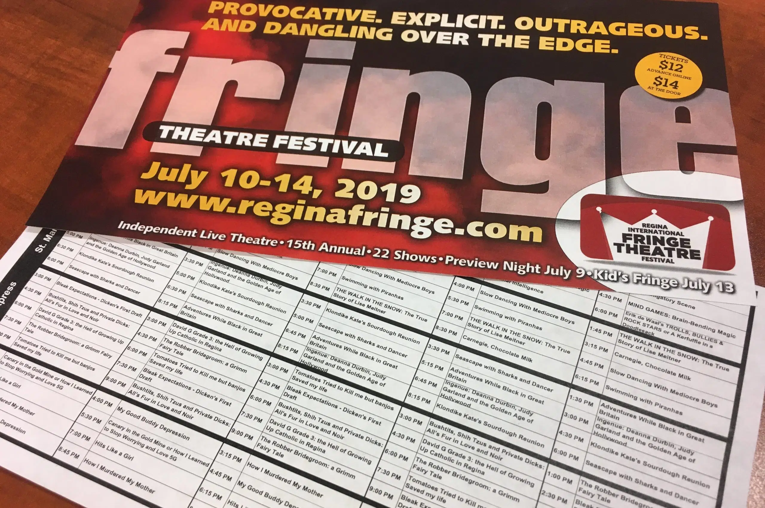 Curtains set to go up on 2019 Regina Fringe Festival