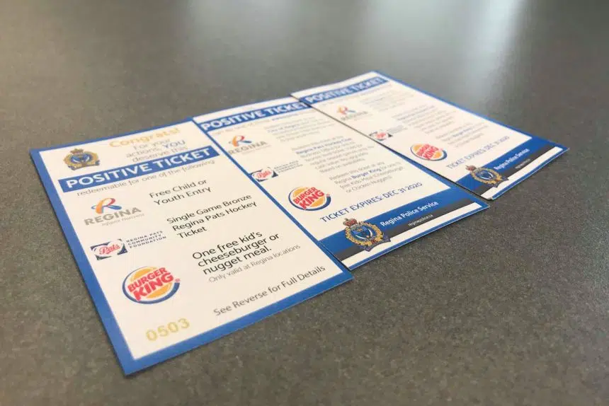 Regina police giving out 'positive tickets' to kids 