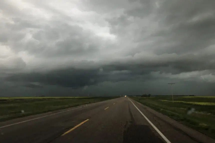 Severe thunderstorm warnings in Saskatchewan