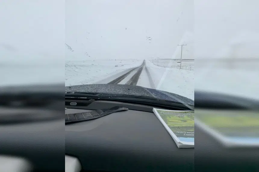 September winter storm brings snow, dicey road conditions to southern Sask.