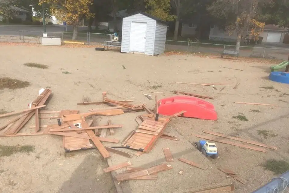 YMCA seeking public's help after playground destroyed
