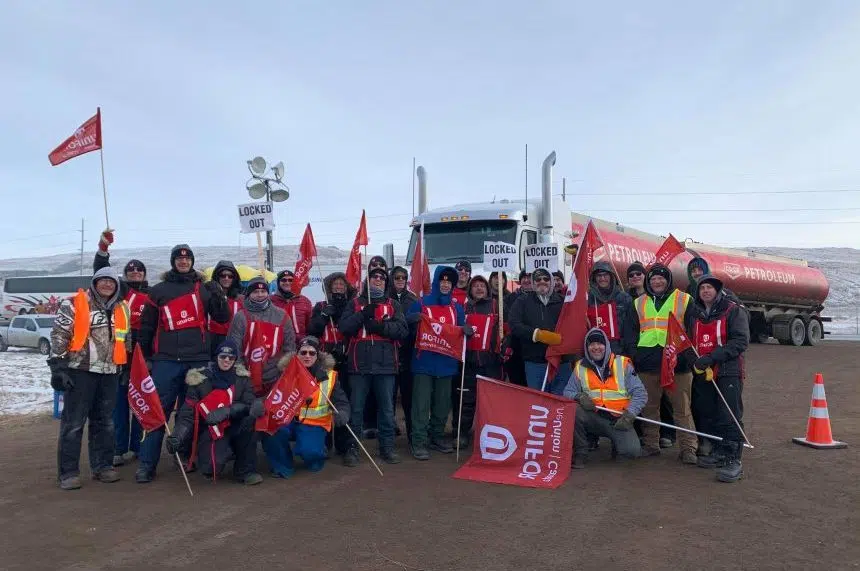 Unionized Co-op refinery workers keep picket lines bolstered on Day 2 of lockout