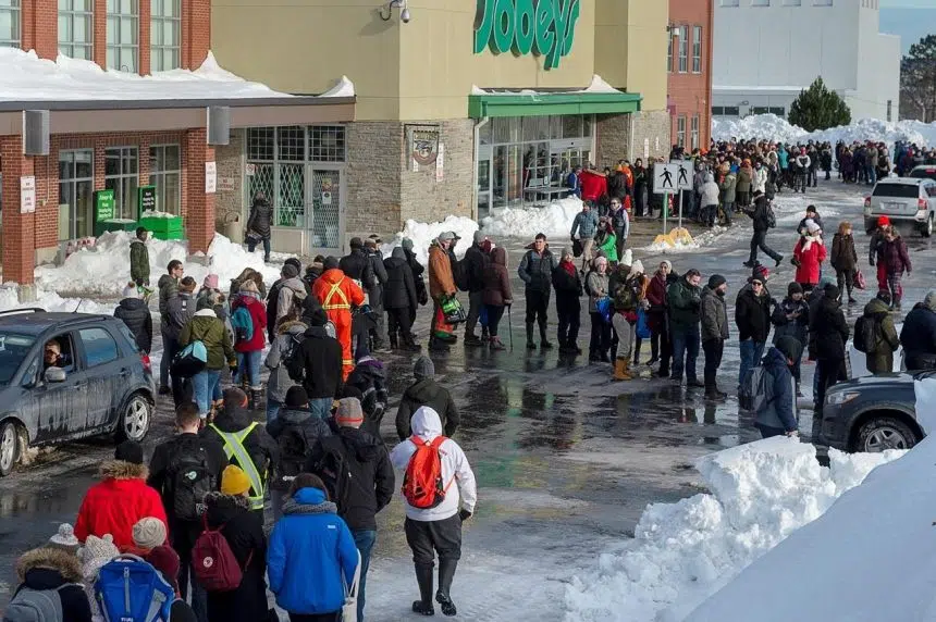 Lineups outside grocery stores in St. John’s as state of emergency hits Day 5