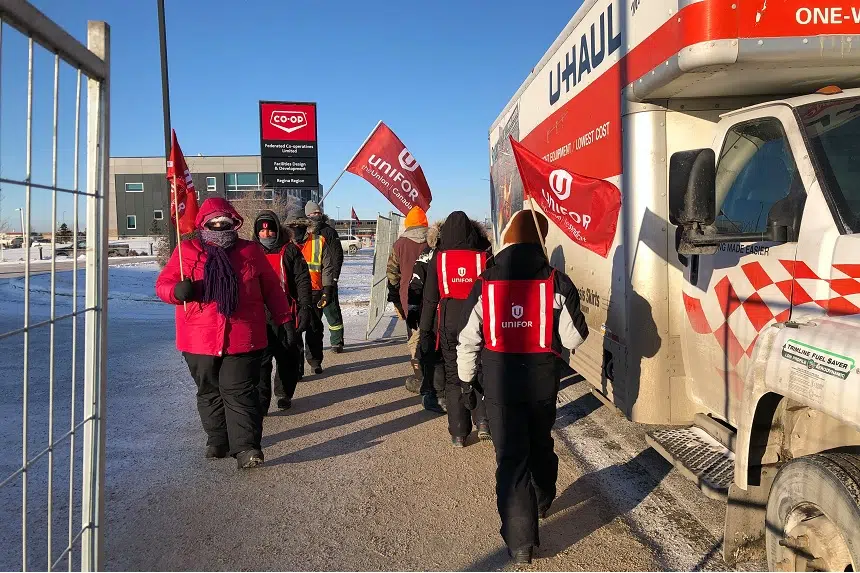Union members across Canada join the picket lines at the Co-op refinery