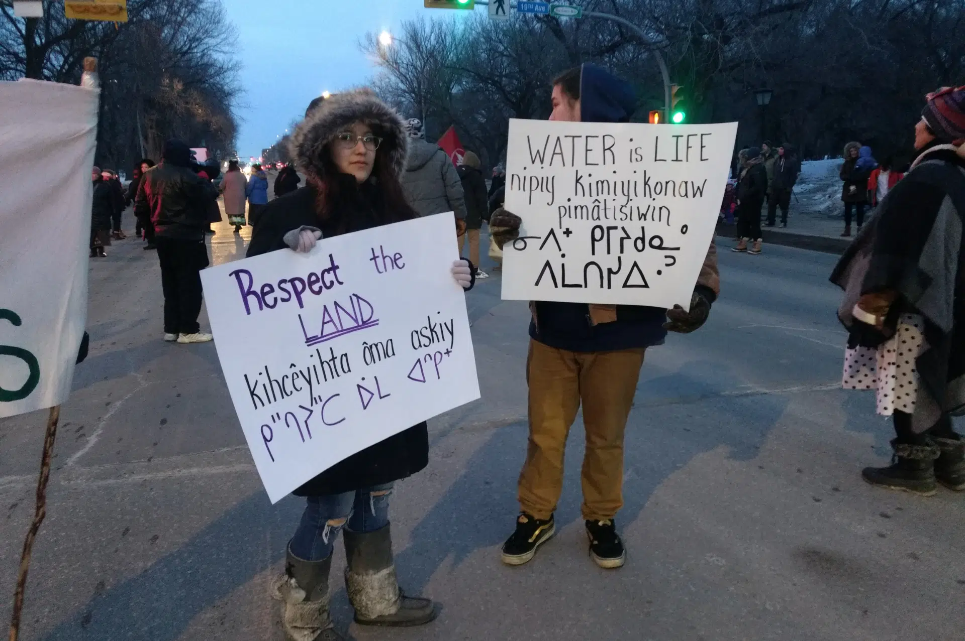 Protests supporting Wet’suwet’en hereditary chiefs against pipeline held on Albert Street