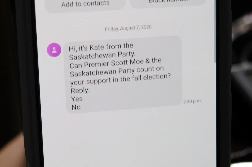 Sask. Party 'Kate' texts blanket province in pre-election campaign