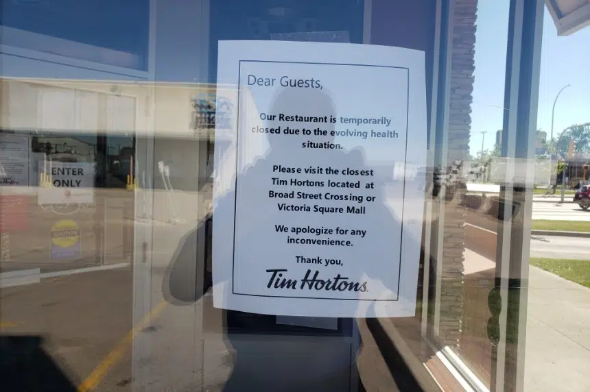 Employee at Regina Tim Hortons tests positive for COVID-19