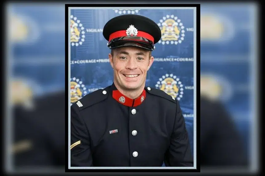 Regimental funeral and procession for Calgary officer fatally injured in traffic stop