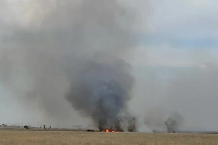 'It has never come this close': Aggressive grass fire becomes close call for Regina farmers