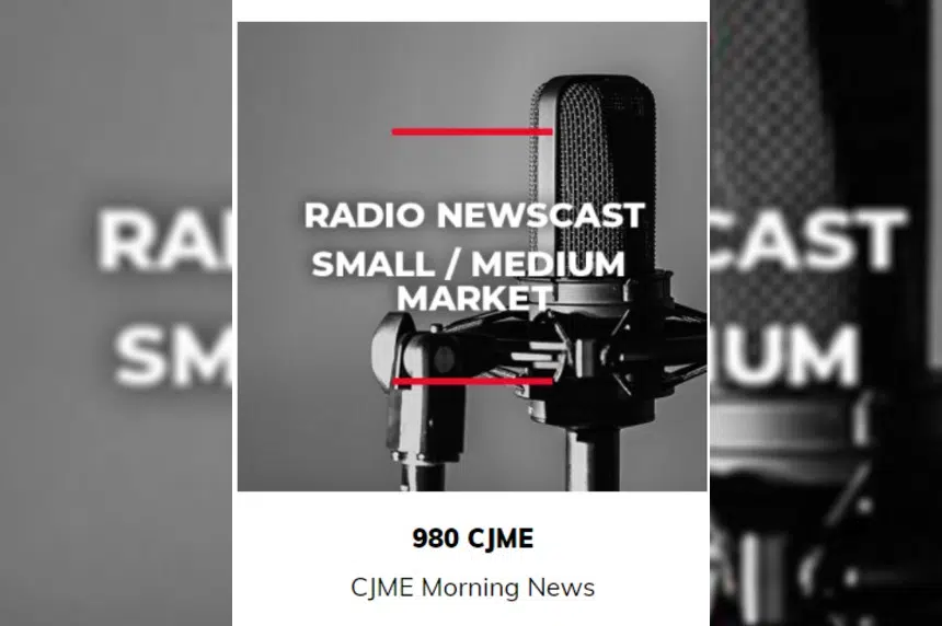 980 CJME recognized by RTDNA for award-winning newscast