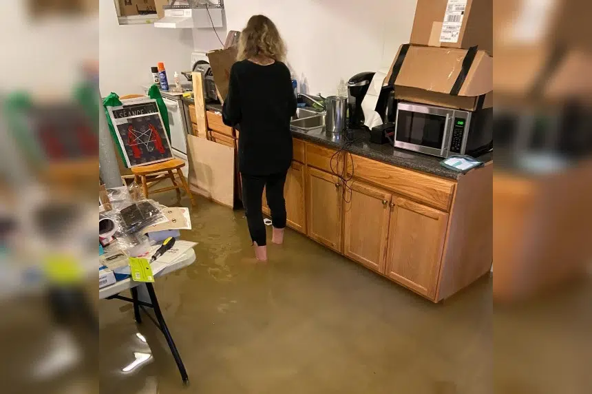 'We bailed for about four hours,' says Regina business owner after basement flood