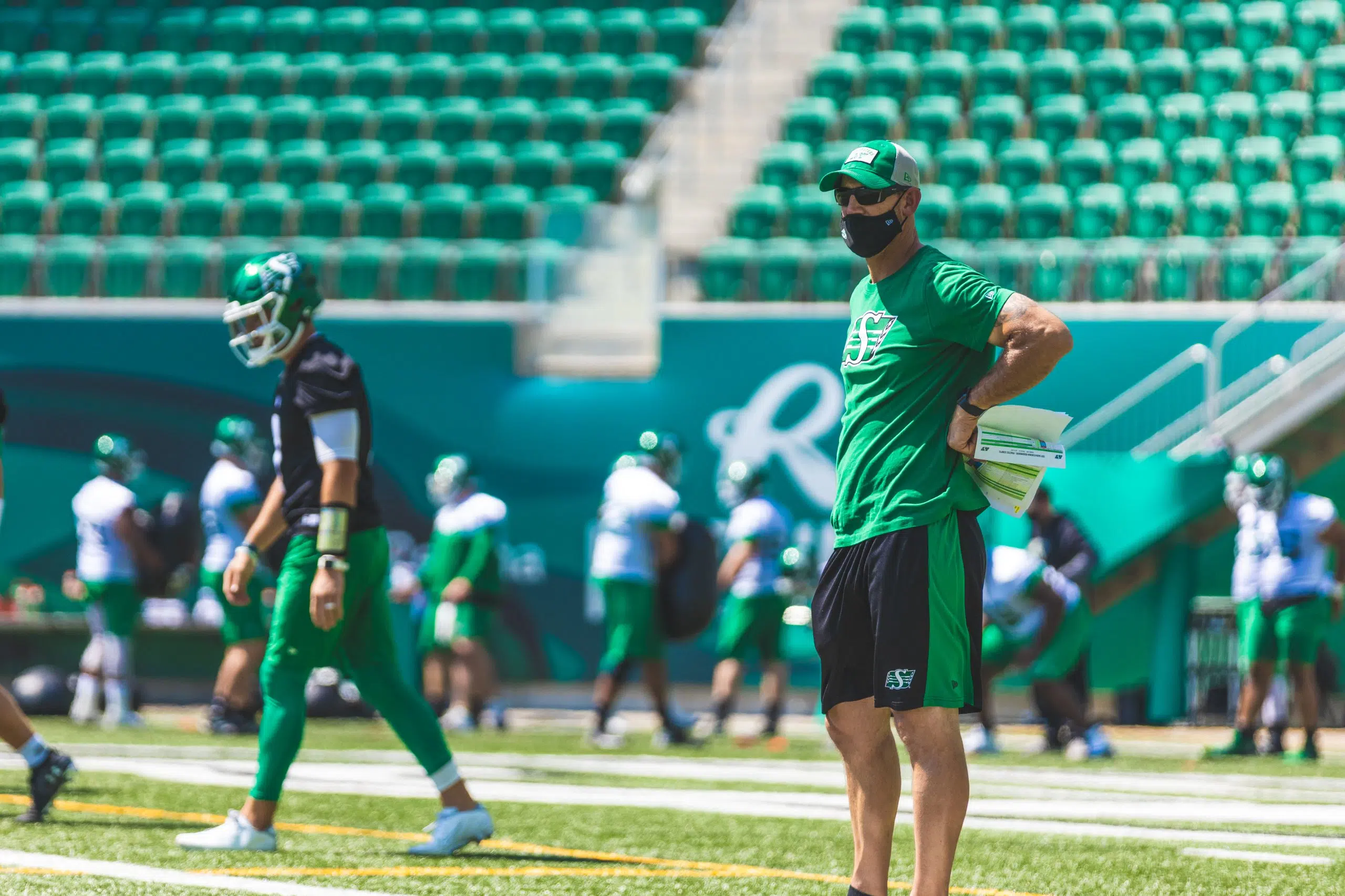 Riders' Maas finally gets to see offence in action